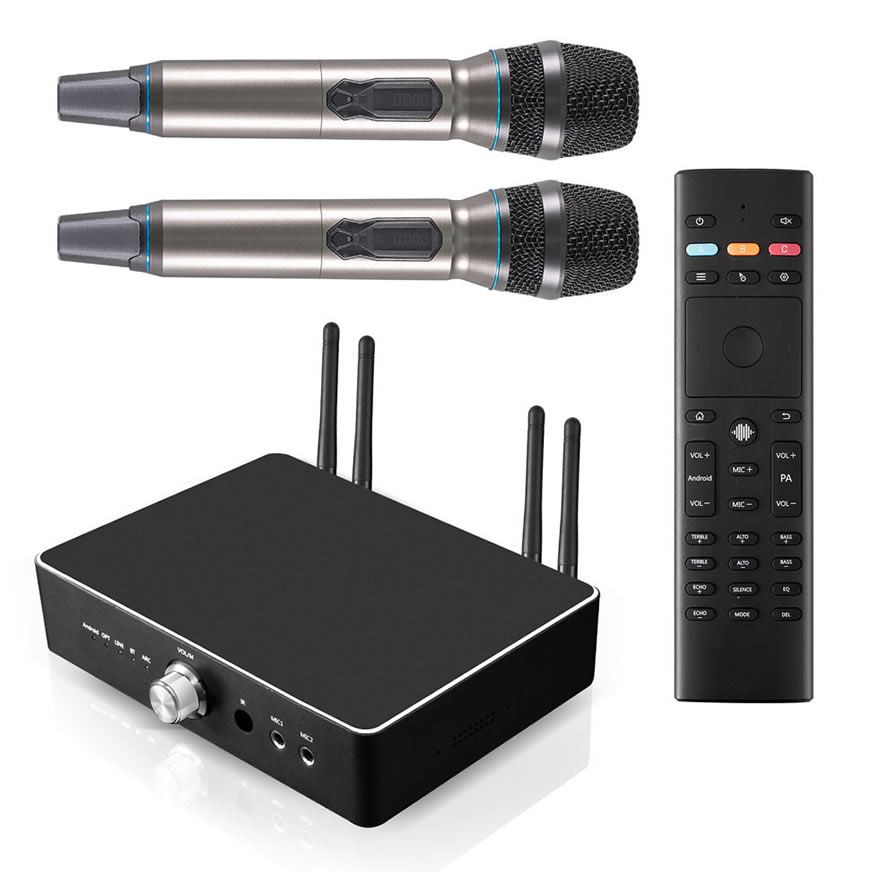 العنوان: مكبر صوت كاريوكي متكامل iHomeLife HLQ 600W｜نظام صوت سينمائي منزلي بدقة 4K بمعالج S905X3